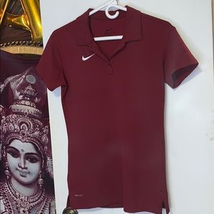 Nike Dri-Fit Polo Maroon Women’s